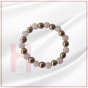 Rose quartz& Golden pyrite bracelet