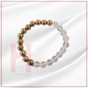 Clear quartz&Golden pyrite bracelet