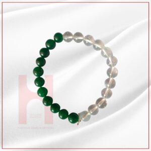 Green aventurine&Clear quartz Bracelet