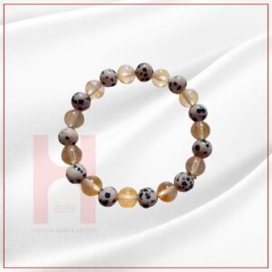 Citrine&Dalmatian jaspher bracelet